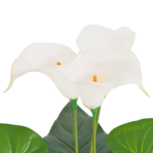 Calla Lily Artificiale con Vaso 85 cm Bianco - Soggiorno - 2