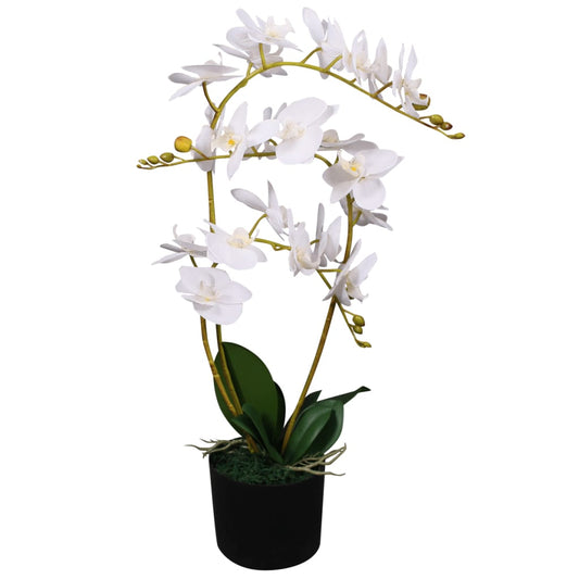 Orchidea Artificiale Bianca con Vaso 65 cm - Soggiorno - 1