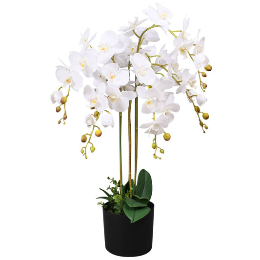 Orchidea Bianca Artificiale 75 cm - Soggiorno - 1