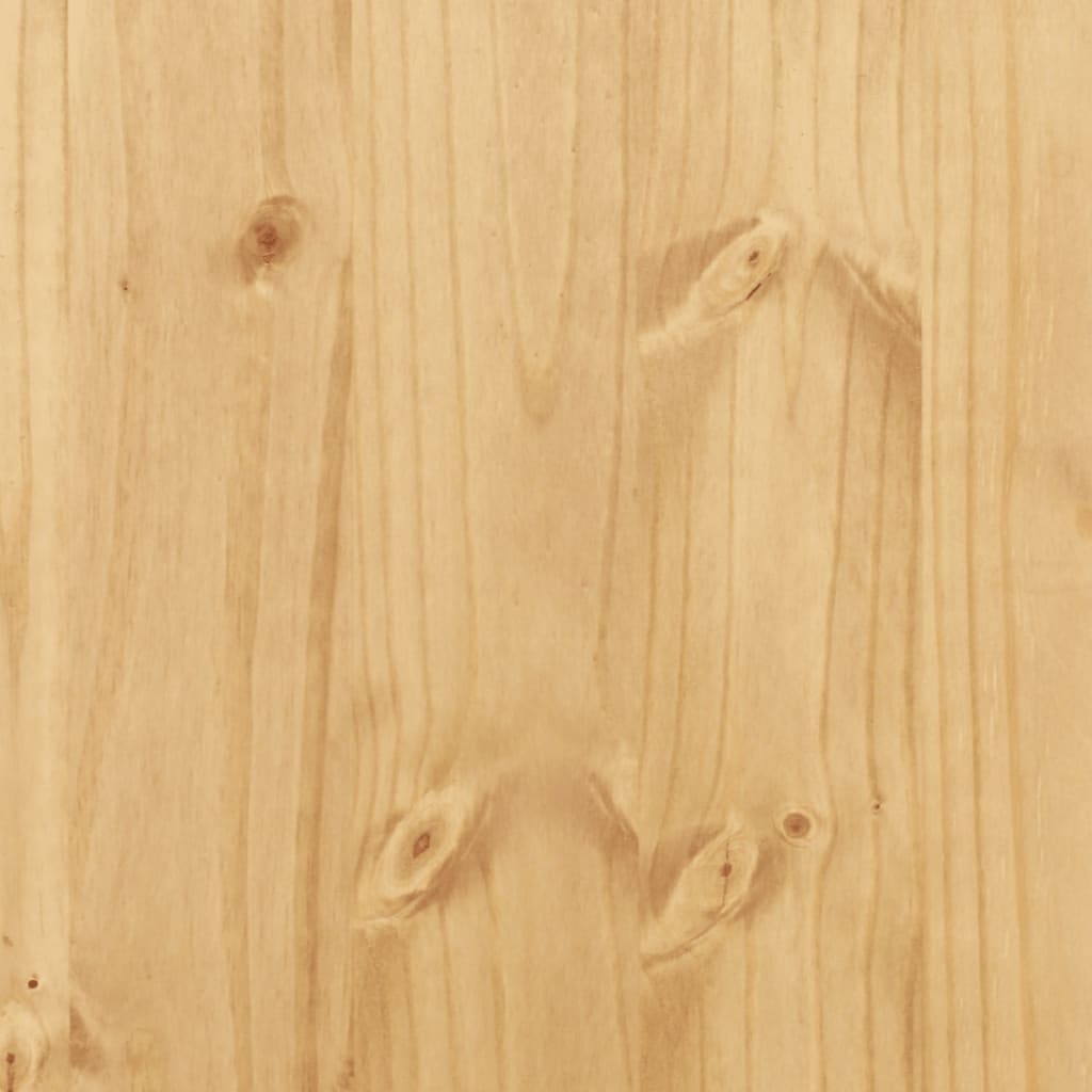 Armadio Legno Massello di Pino Cerato Ambra Robusto con Maniglie in Metallo